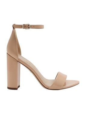 Sam Edelman YARO BLOCK HEEL SANDAL in Blush Patent Leather NEW in Box